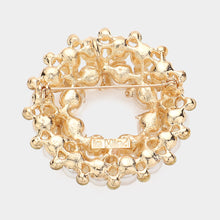 Load image into Gallery viewer, Gold Peal Embellished Pin Brooch
