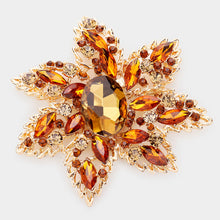 Load image into Gallery viewer, Multi Stone Flower Pin Brooch
