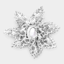 Load image into Gallery viewer, Silver Multi Stone Flower Pin Brooch
