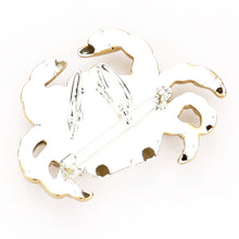 Load image into Gallery viewer, Two Tone Metal Crab Pin Brooch / Pendant
