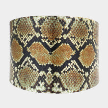 Load image into Gallery viewer, Brown Snake Skin Cuff Bracelet

