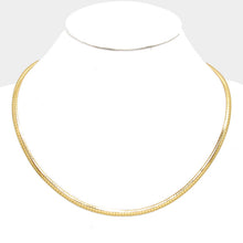 Load image into Gallery viewer, Gold 20&quot; Metal Omega Choker Necklace
