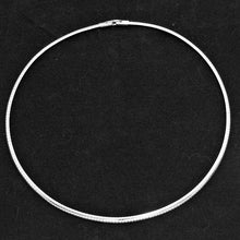 Load image into Gallery viewer, Silver 20&quot; Metal Omega Choker Necklace
