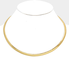 Load image into Gallery viewer, Gold Metal Omega Choker Necklace
