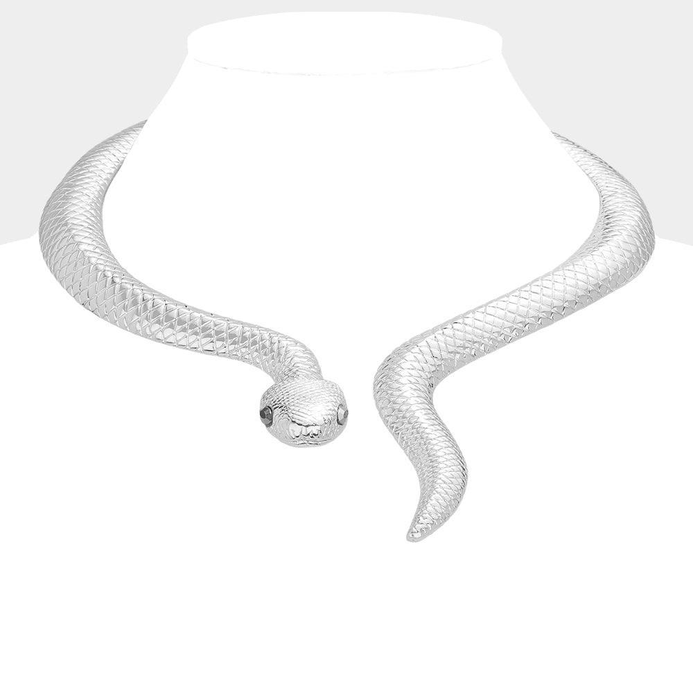 Snake Python Wrap Collar Necklace