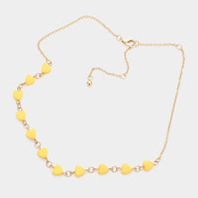 Load image into Gallery viewer, Yellow Natural Marble Heart Stone Choker Necklace
