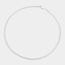 Load image into Gallery viewer, Silver 16 Inch Omega Chain Choker Necklace
