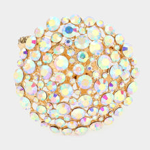 Load image into Gallery viewer, Gold Bubble Stone Cluster Round Hinged Bracelet
