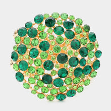 Load image into Gallery viewer, Green Bubble Stone Cluster Round Hinged Bracelet
