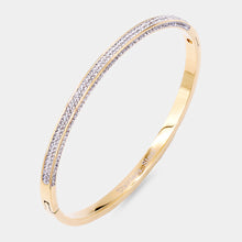Load image into Gallery viewer, Gold CZ Stone Paved Stainless Steel Evening Bracelet
