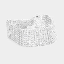 Load image into Gallery viewer, Silver 8 Rows Pave CZ Tennis Evening Bracelet
