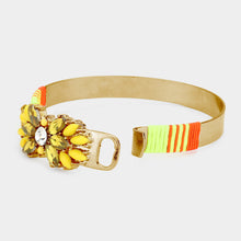 Load image into Gallery viewer, Yellow Resin Utopian Petal Bracelet
