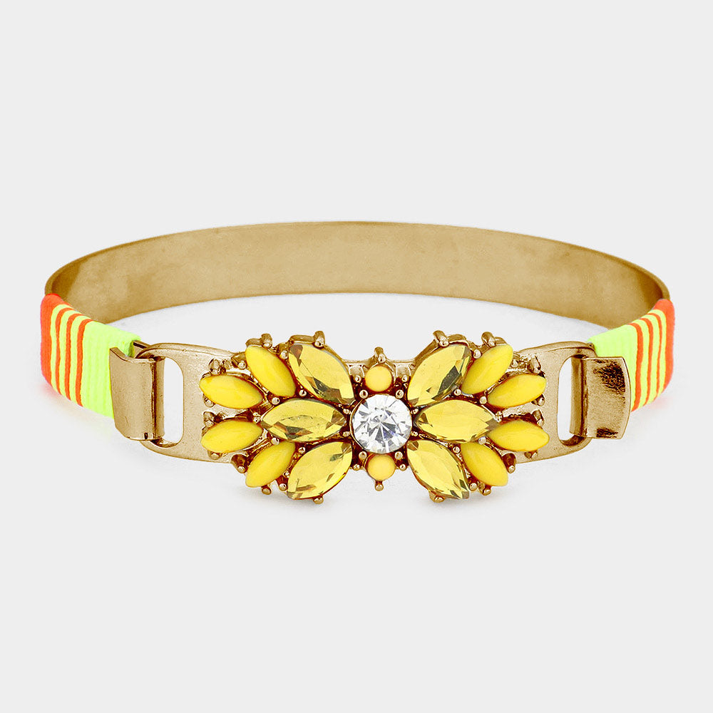 Yellow Resin Utopian Petal Bracelet