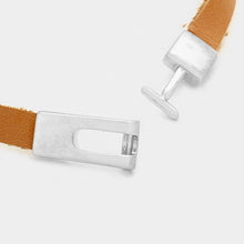 Load image into Gallery viewer, Silver Star &amp; faux leather bracelet
