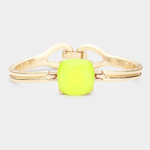 Load image into Gallery viewer, Yellow Square Stone Accented Bracelet
