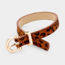 Load image into Gallery viewer, Brown Leopard Pattern Faux Leather Metal Buckle Adjustable Bracelet
