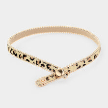 Load image into Gallery viewer, Leopard Leather Wrap Snap Button Closure Bracelet
