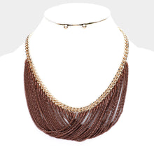 Load image into Gallery viewer, Gold Snake Chain Layered Bib Necklace
