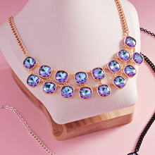 Load image into Gallery viewer, Gold Cushion Square Stone Cluster Link Necklace
