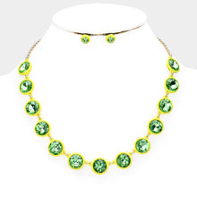 Load image into Gallery viewer, Yellow Glass Crystal Resin Trim Necklace
