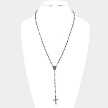 Load image into Gallery viewer, Crucifix Pendant Beaded Y Rosary Necklace
