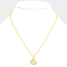 Load image into Gallery viewer, Yellow Natural Stone Pendant Necklace
