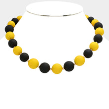 Load image into Gallery viewer, Yellow Game Day Beaded Necklace
