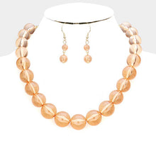 Load image into Gallery viewer, Lucite Ball Collar Bib Necklace
