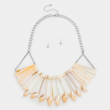 Load image into Gallery viewer, Shell bar bib necklace
