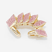 Load image into Gallery viewer, Pink Crystal Pave Armor Stretch Ring
