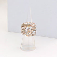 Load image into Gallery viewer, Gold Rhinestone Pave Stretch Ring
