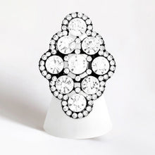 Load image into Gallery viewer, Clear Crystal Round Embellished Stretch Ring
