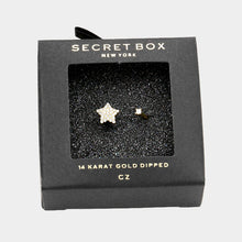 Load image into Gallery viewer, Secret Box 14K Gold Dipped CZ Star Ring
