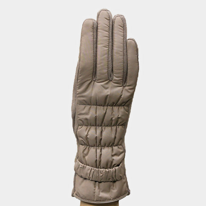 Beige Scrunge Accent Light Shell Gloves