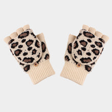 Load image into Gallery viewer, Beige Leopard Fingerless Gloves
