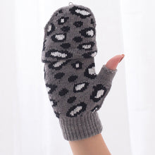 Load image into Gallery viewer, Beige Leopard Fingerless Gloves
