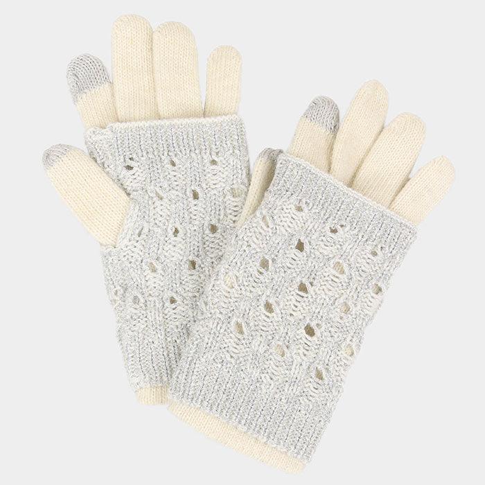 Ivory 2 PCS Layered Smart Touch Gloves