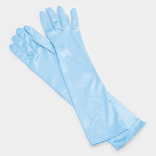 Load image into Gallery viewer, Blue Dressy satin gloves
