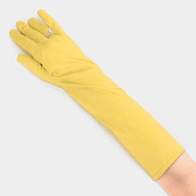 Load image into Gallery viewer, Yellow Dressy satin gloves
