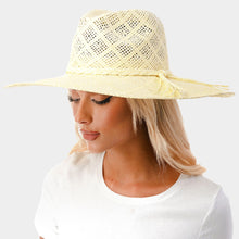 Load image into Gallery viewer, Woven Straw Panama Hat
