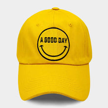 Load image into Gallery viewer, Smile A GOOD DAY Message Baseball Cap
