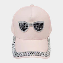 Load image into Gallery viewer, Bling Sunglasses Accented Studded Baseball Cap
