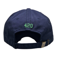 Load image into Gallery viewer, Dont Worry Be Happy Message Hemp Leaf Vintage Baseball Cap
