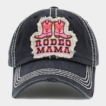 Load image into Gallery viewer, RODEO MAMA Message Western Boots Vintage Baseball Cap
