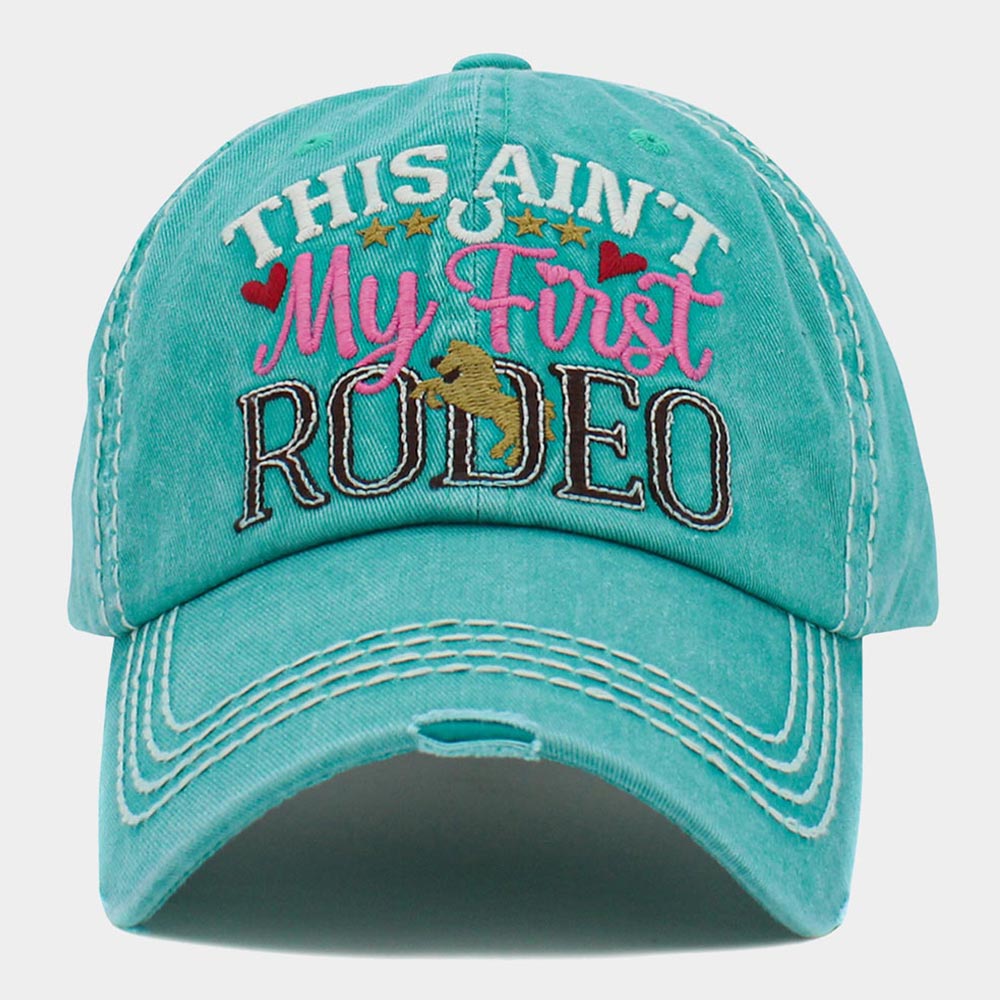 THIS AINT My First RODEO Message Vintage Baseball Cap