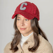 Load image into Gallery viewer, Letter C Sherpa Baseball Cap
