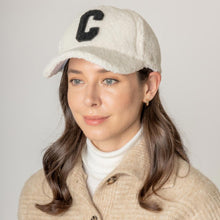 Load image into Gallery viewer, Letter C Sherpa Baseball Cap
