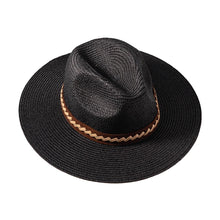 Load image into Gallery viewer, Woven Trim Fedora Hat
