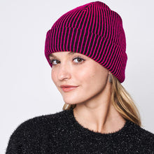 Load image into Gallery viewer, Woven Two Tone Beanie Hat
