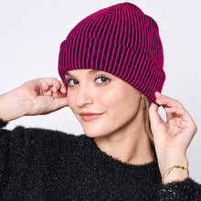 Load image into Gallery viewer, Woven Two Tone Beanie Hat
